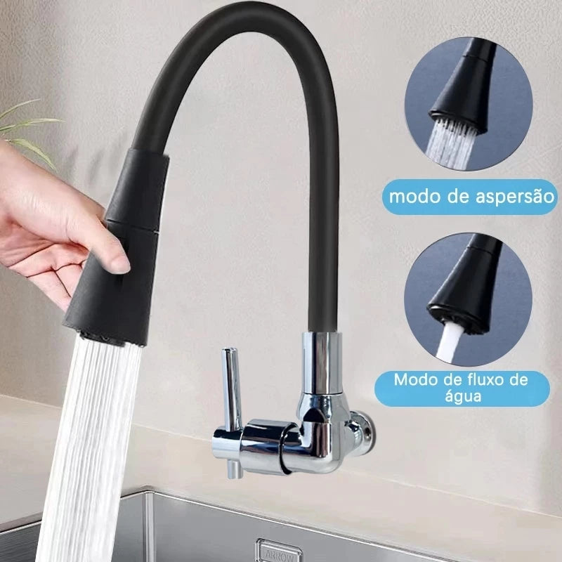 Torneira Gourmet Flexível de Parede – Praticidade e Estilo para Sua Cozinha!