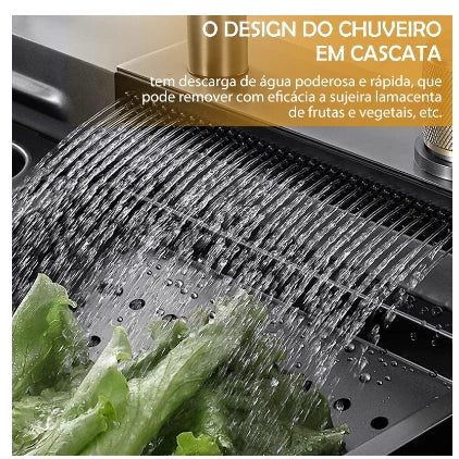 Pia Gourmet Multifuncional de Embutir – Design Moderno e Máxima Praticidade para sua Cozinha!